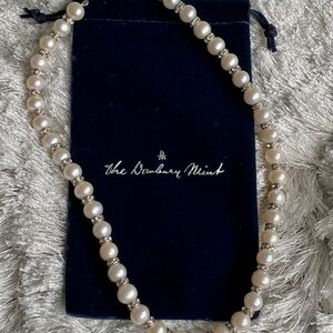 Danbury Mint Luminous Pearl Rhinestone Necklace